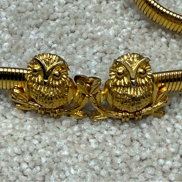 Vintage MIMI DI N stretch Owl Belt metal gold tone 1975 Womens - Picture 10 of 10